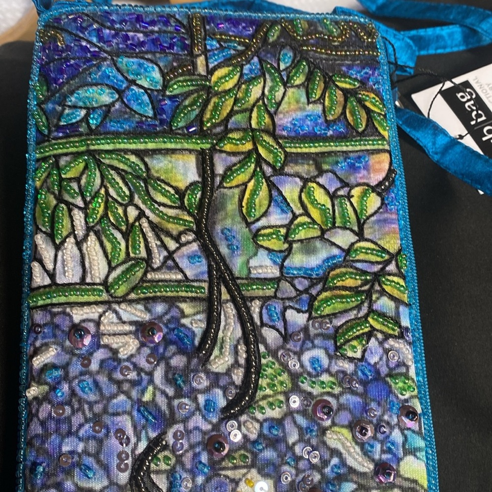 Louis c Tiffany beaded satin crossbody - Picture 4 of 9